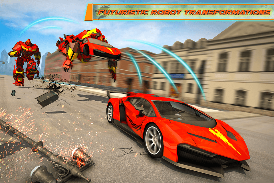 اسکرین شات 1 برنامه Police  Dragon Robot Car War