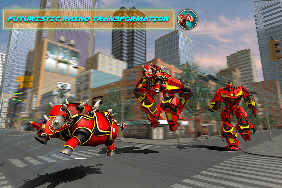 اسکرین شات 3 بازی Rhino Robot Car Transform Game