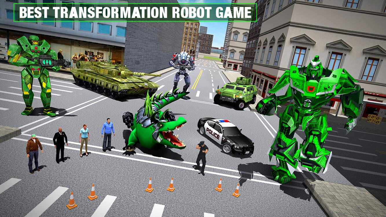 اسکرین شات 1 بازی Crocodile Robot Transform Game