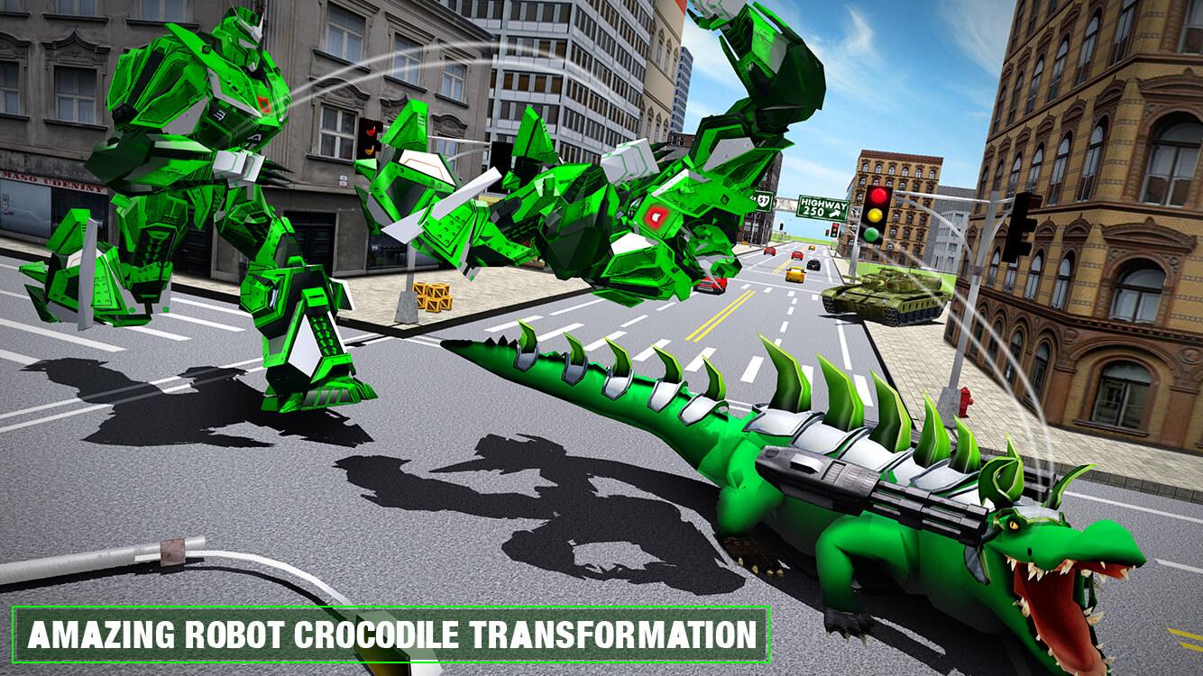 اسکرین شات 3 بازی Crocodile Robot Transform Game