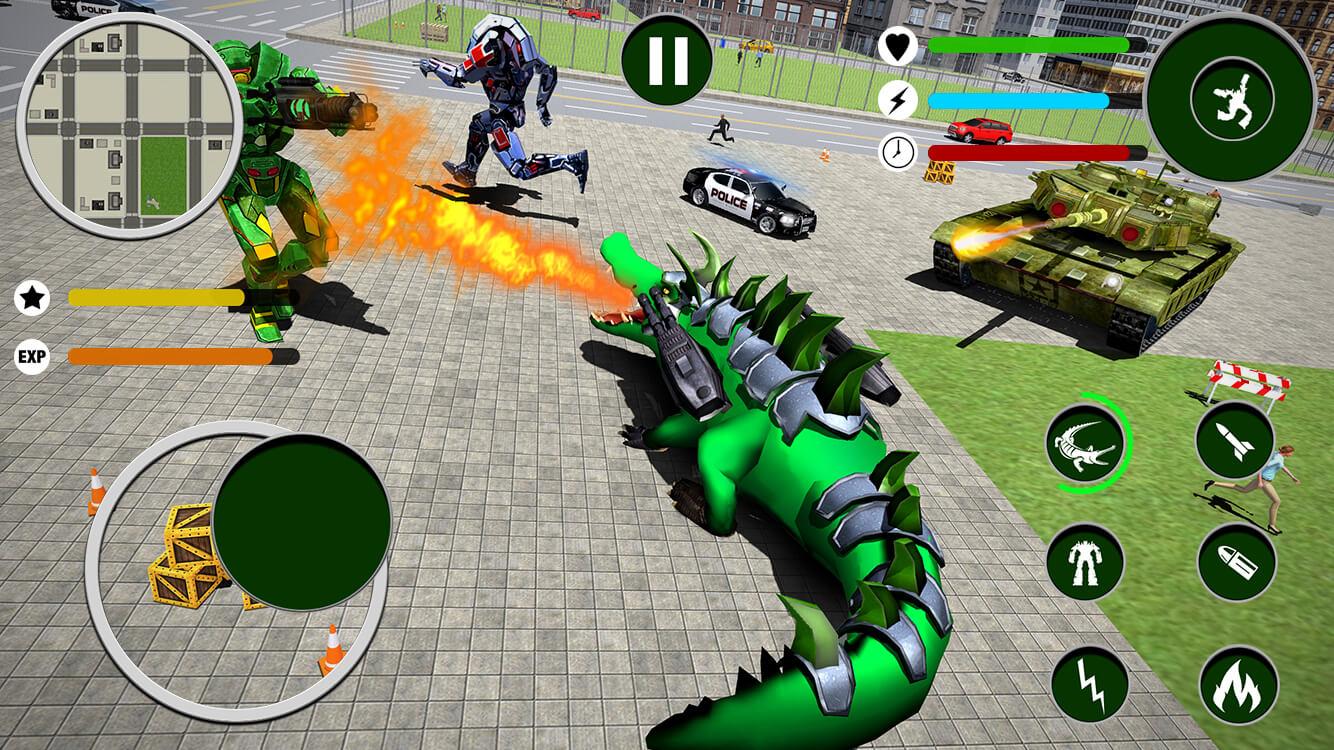 اسکرین شات 1 بازی Crocodile Robot Transform Game
