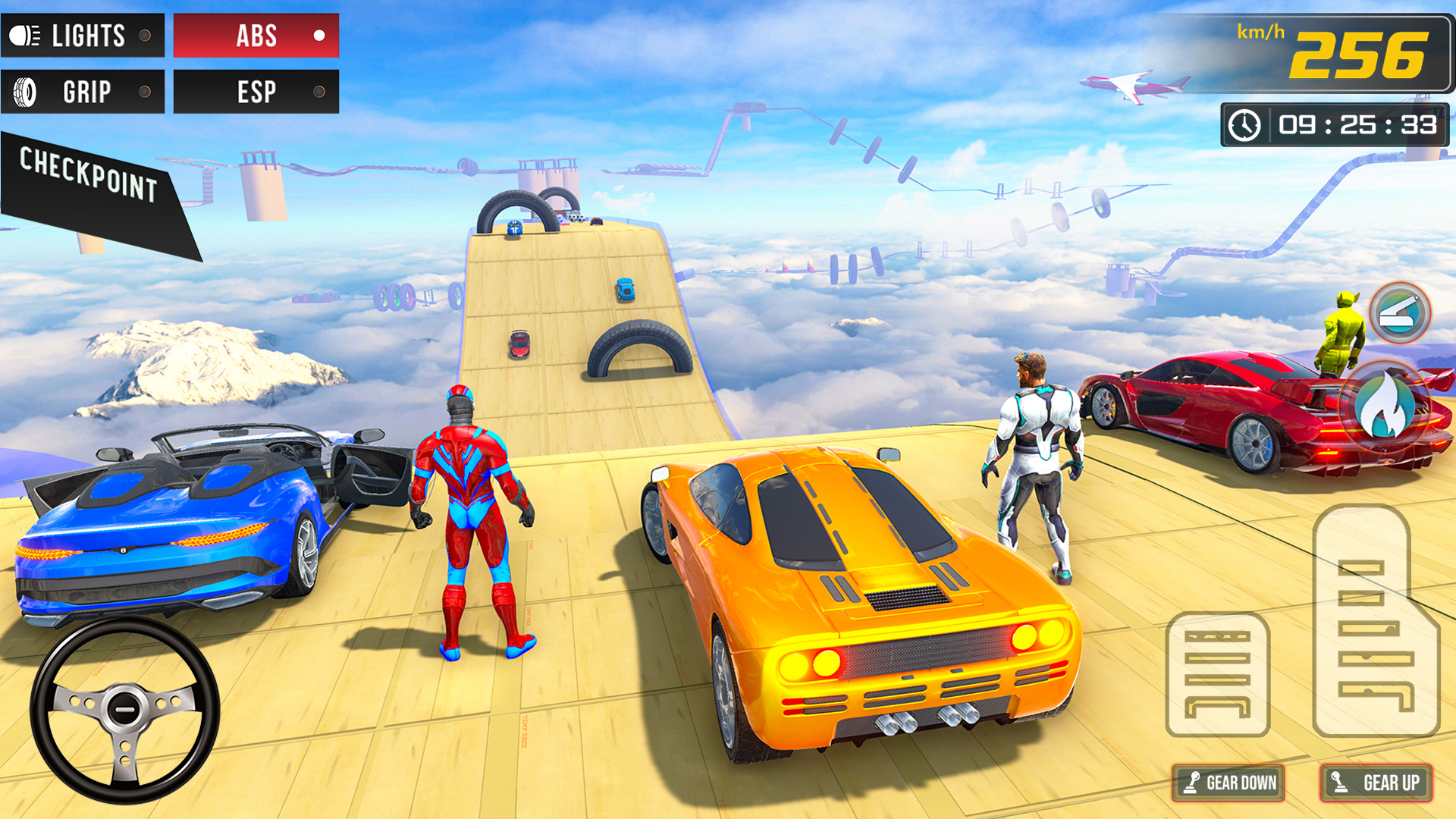 اسکرین شات 5 بازی Superhero Car Stunt Mega Ramps