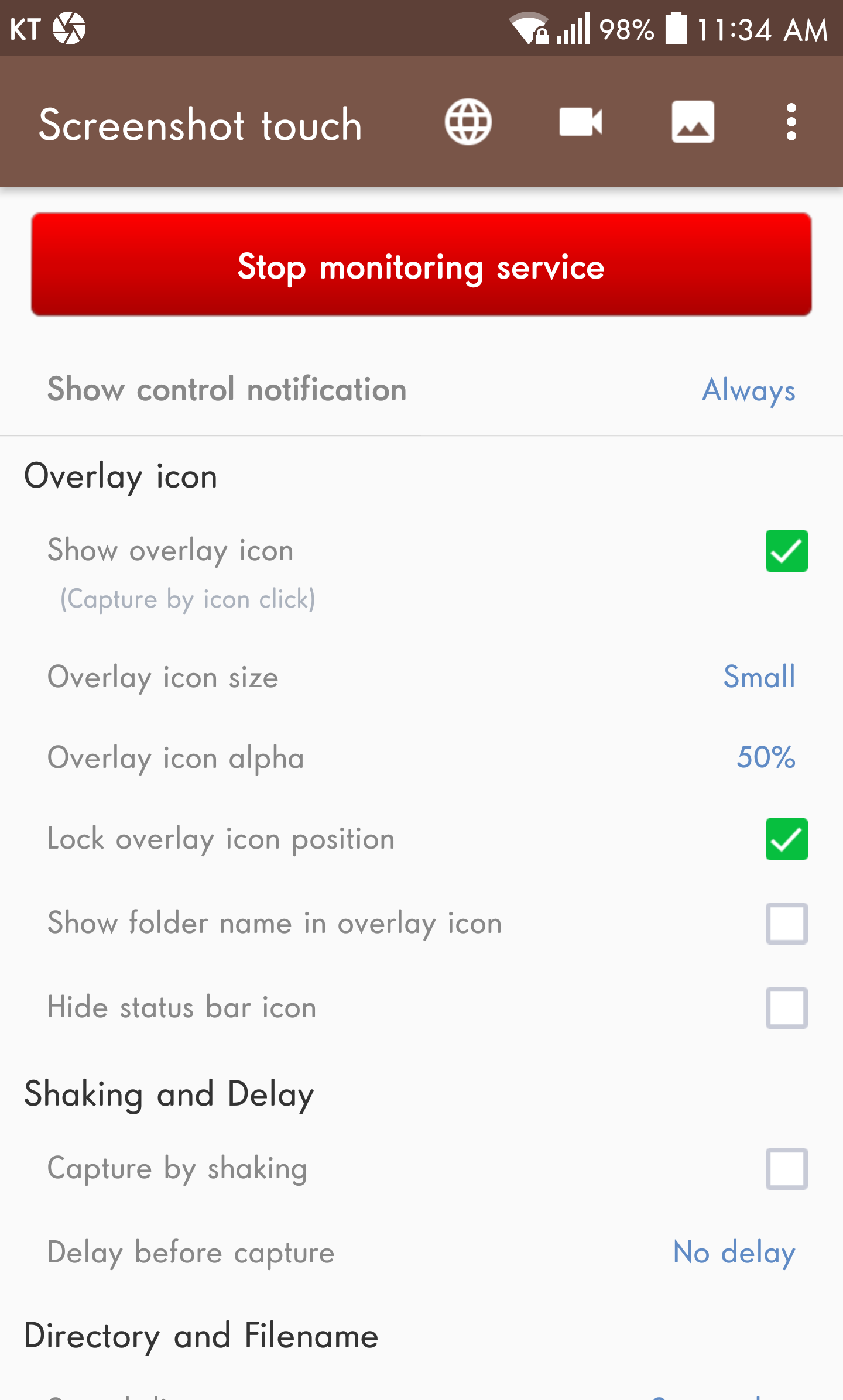اسکرین شات 1 برنامه Screenshot touch