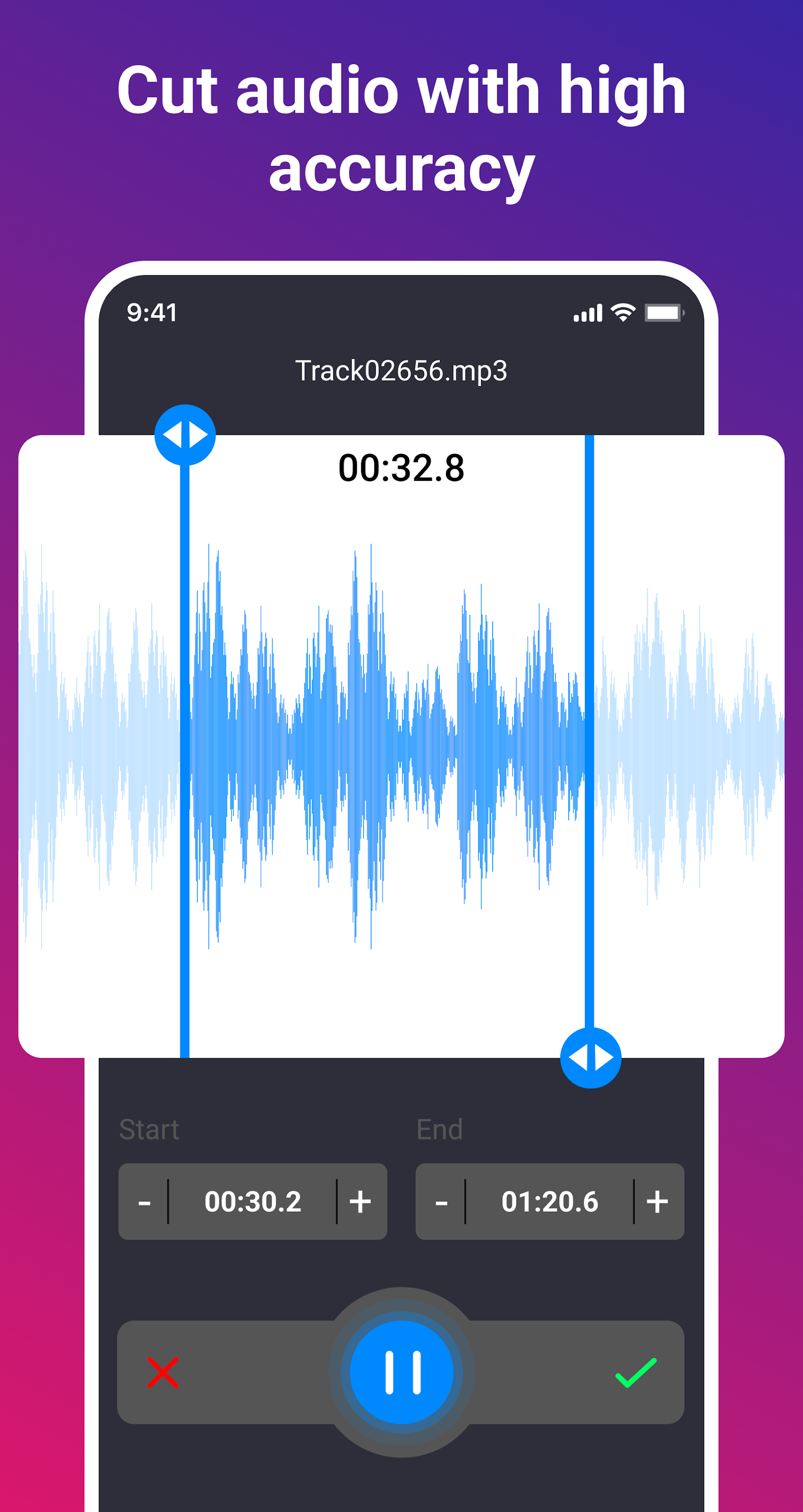 اسکرین شات 1 برنامه Audio Cutter, Music Cutter