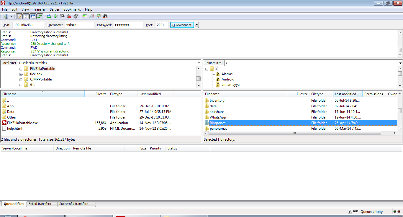 اسکرین شات 5 برنامه WiFi FTP Server