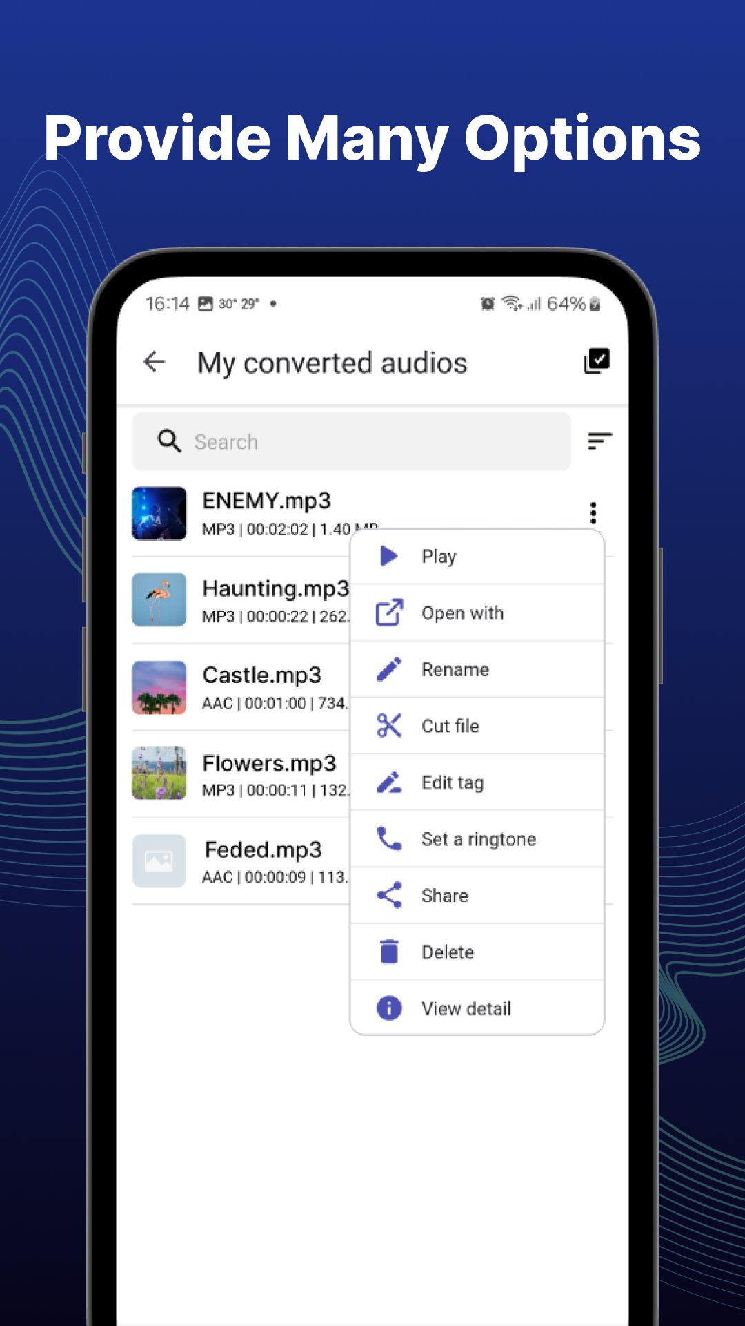 اسکرین شات 6 برنامه Video to MP3 Converter