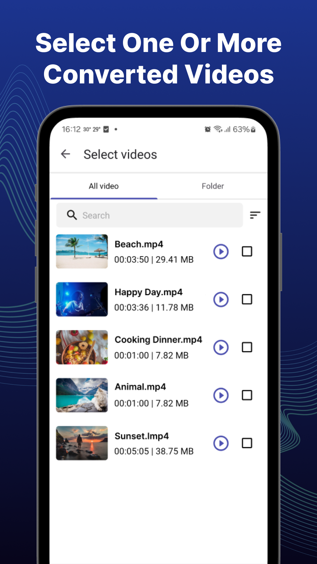 اسکرین شات 1 برنامه Video to MP3 Converter