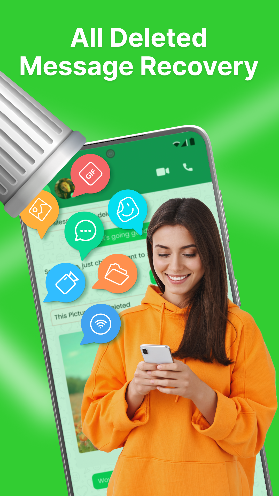 اسکرین شات 2 برنامه Recover Deleted Messages App