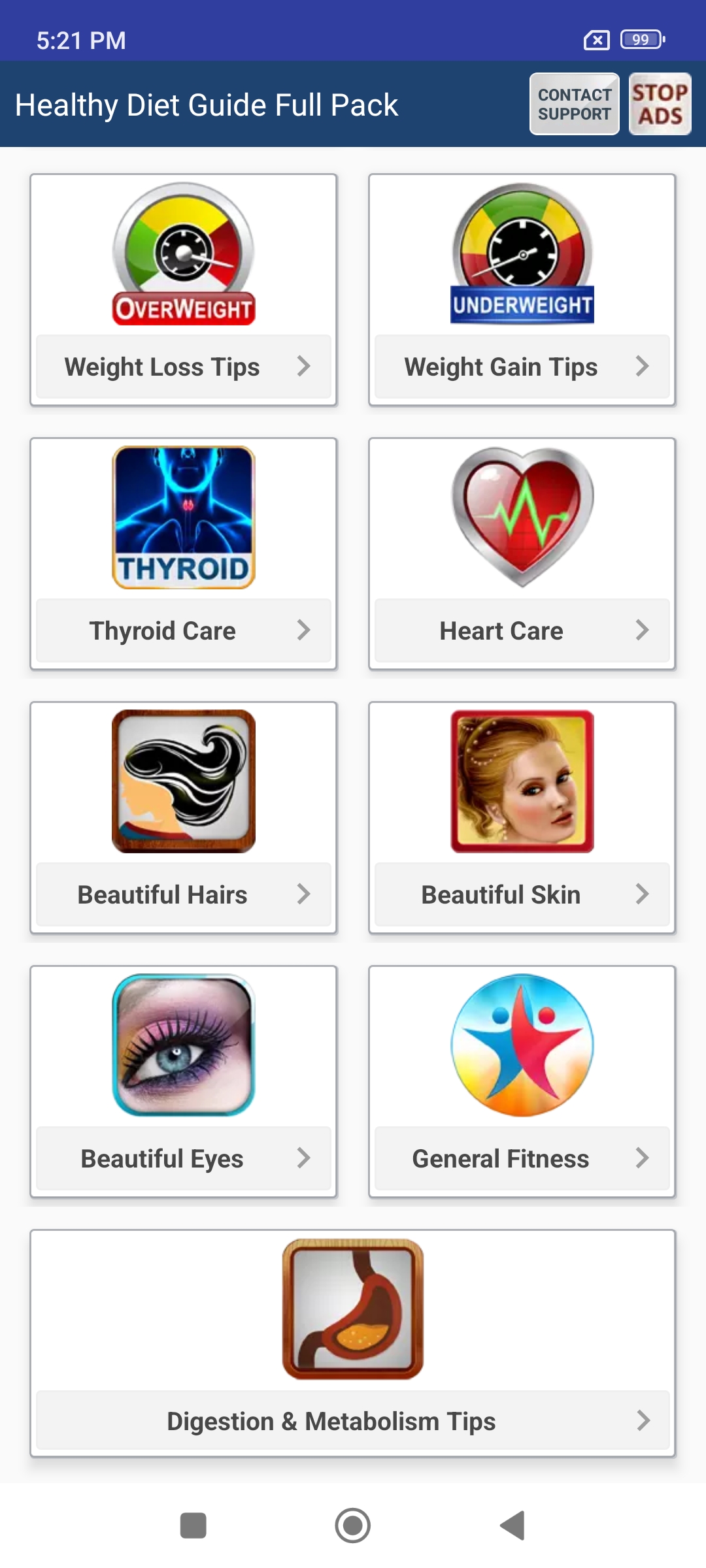 اسکرین شات 2 برنامه Health Diet Foods Fitness Help