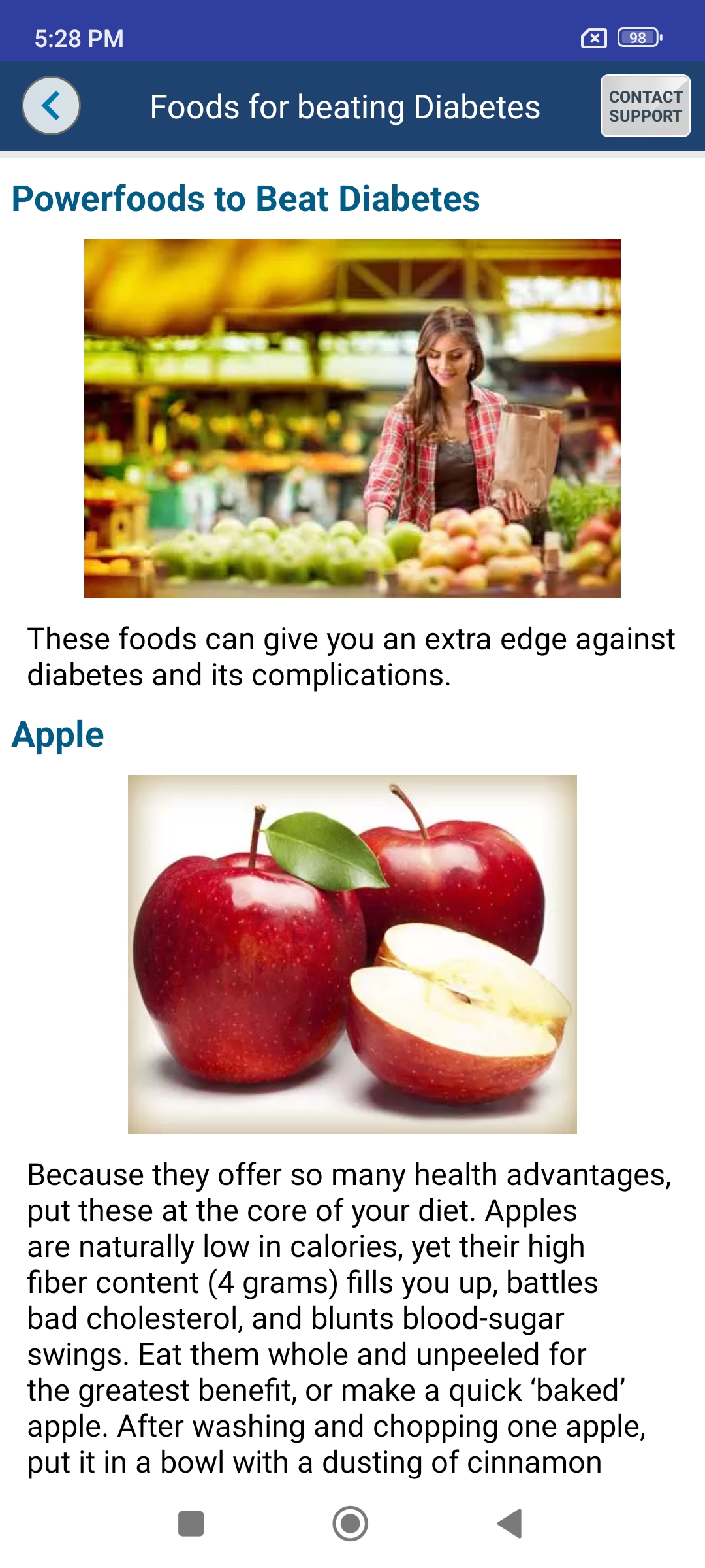 اسکرین شات 5 برنامه Health Diet Foods Fitness Help