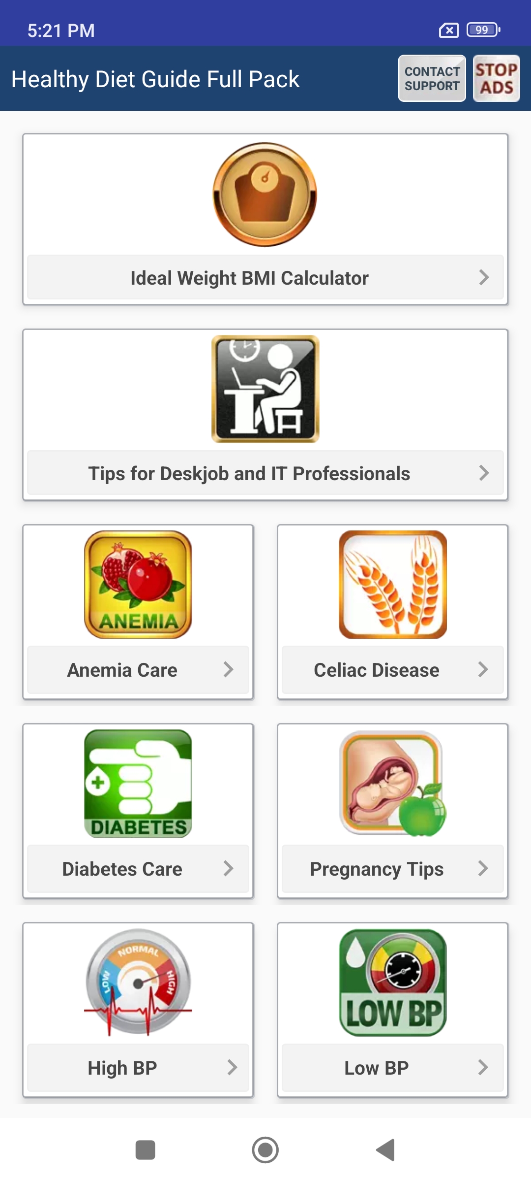 اسکرین شات 1 برنامه Health Diet Foods Fitness Help