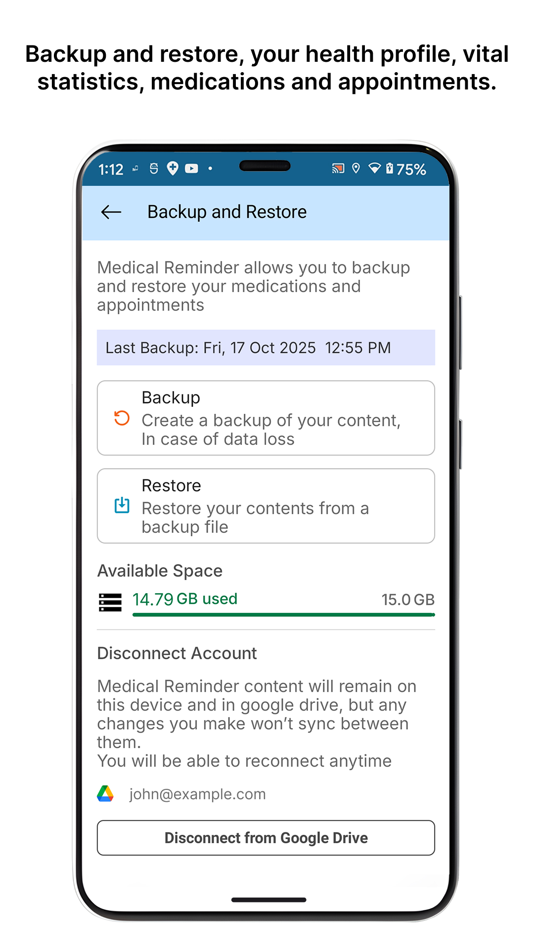 اسکرین شات 5 برنامه Medical Reminder