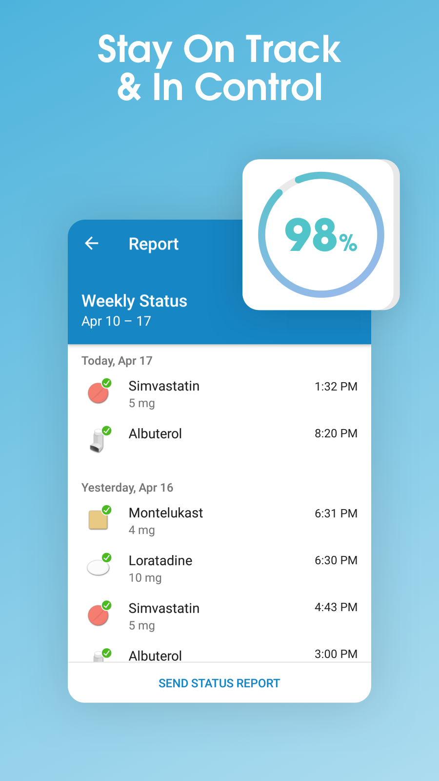 اسکرین شات 6 برنامه Medisafe Pill & Med Reminder
