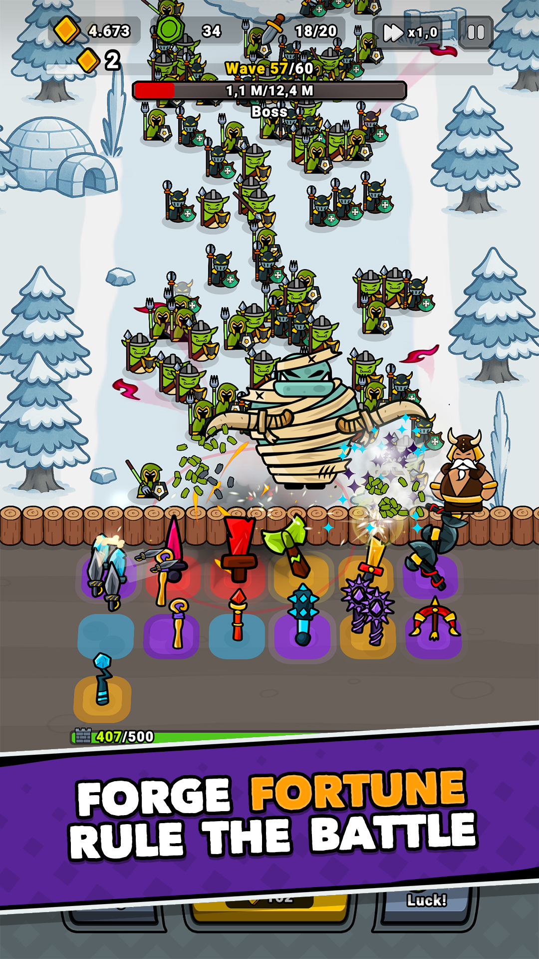 اسکرین شات 1 بازی Lucky Forge: Idle TD Game