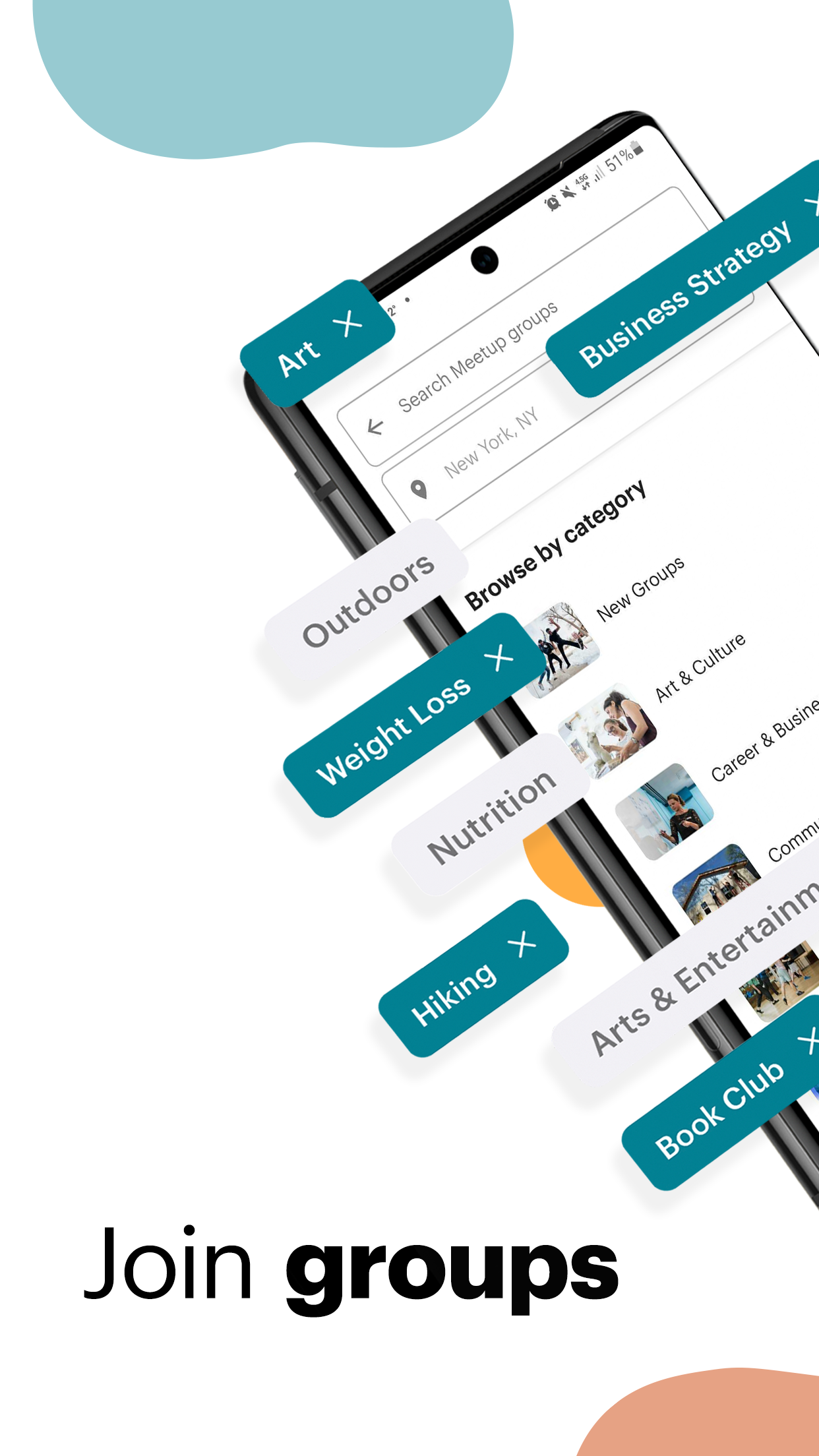 اسکرین شات 2 برنامه Meetup: Social Events & Groups