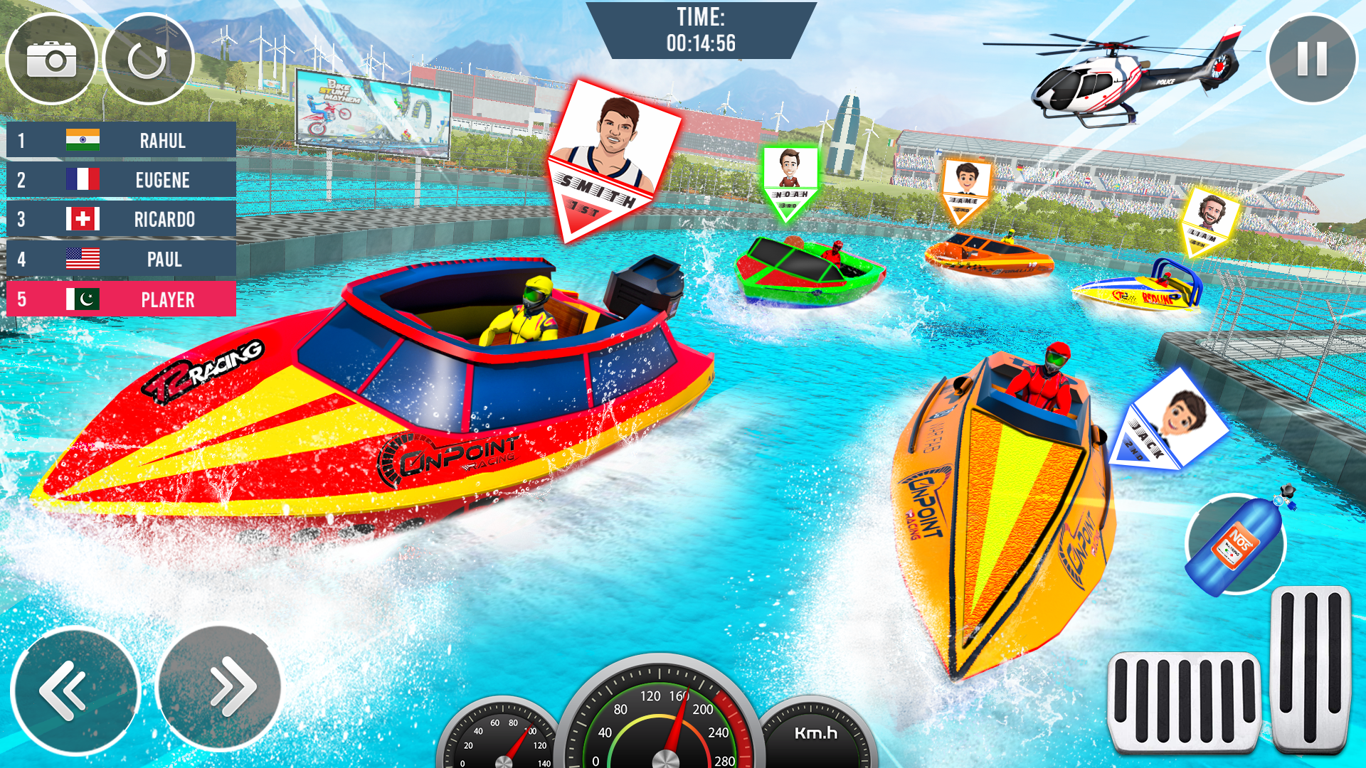 اسکرین شات 1 برنامه Jet Ski Speed Boat Stunts Race