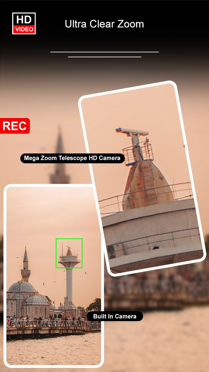 اسکرین شات 3 برنامه Mega Zoom Telescope HD Camera