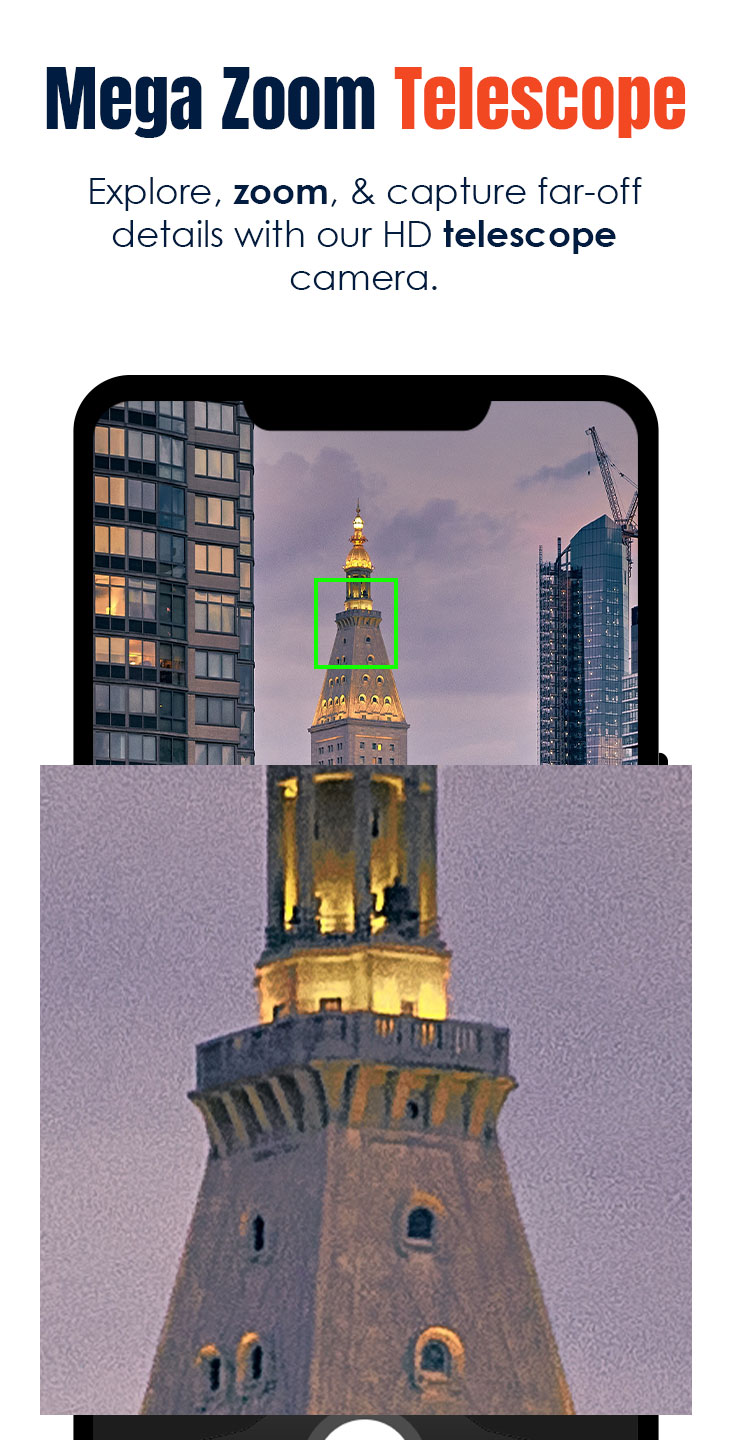اسکرین شات 5 برنامه Mega Zoom Telescope HD Camera