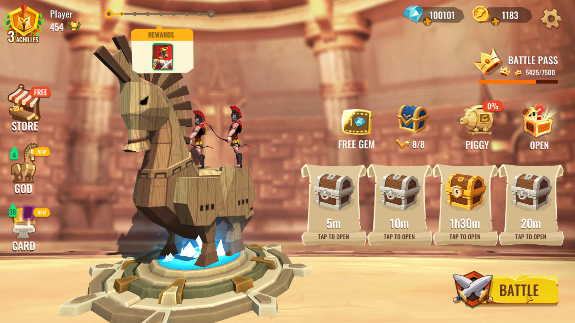 اسکرین شات 6 بازی Trojan War: Castle Clash Cards
