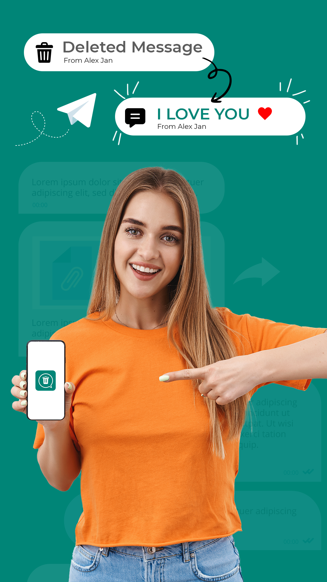 اسکرین شات 1 برنامه Recover Deleted Messages - WMR