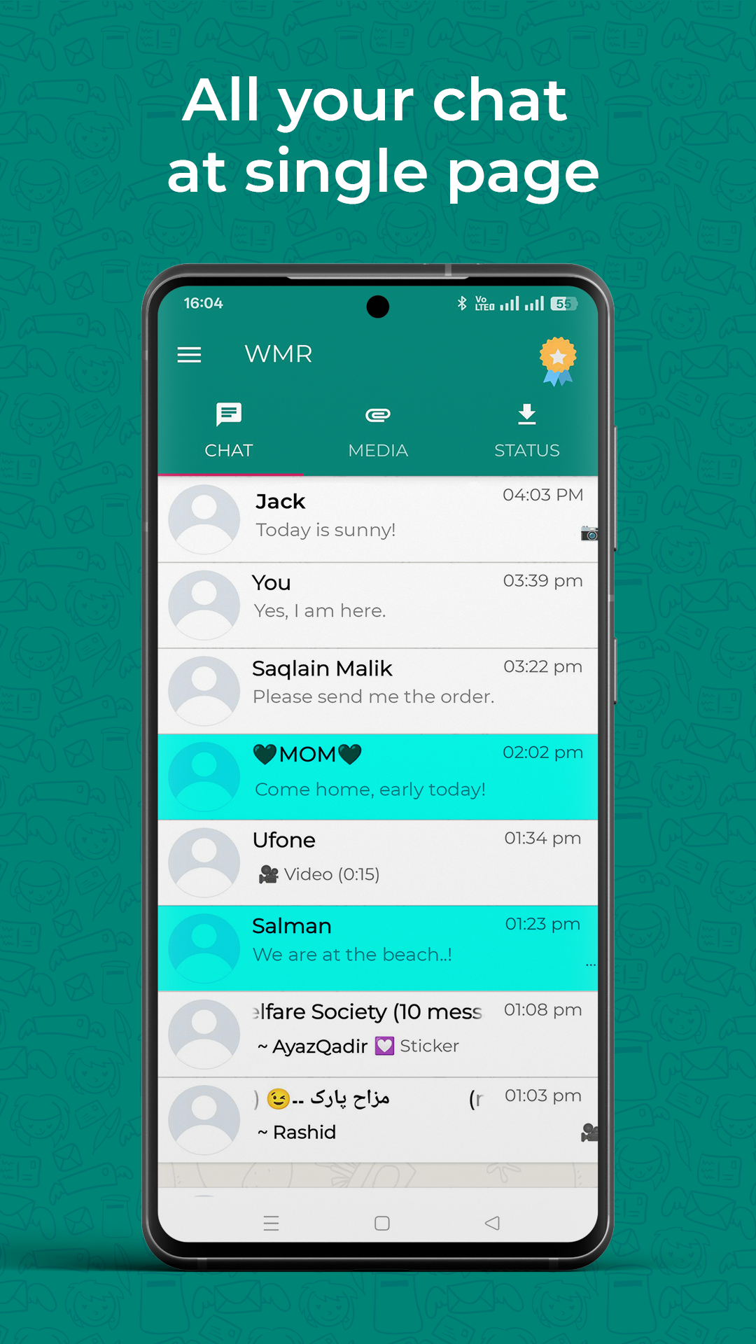 اسکرین شات 3 برنامه Recover Deleted Messages - WMR