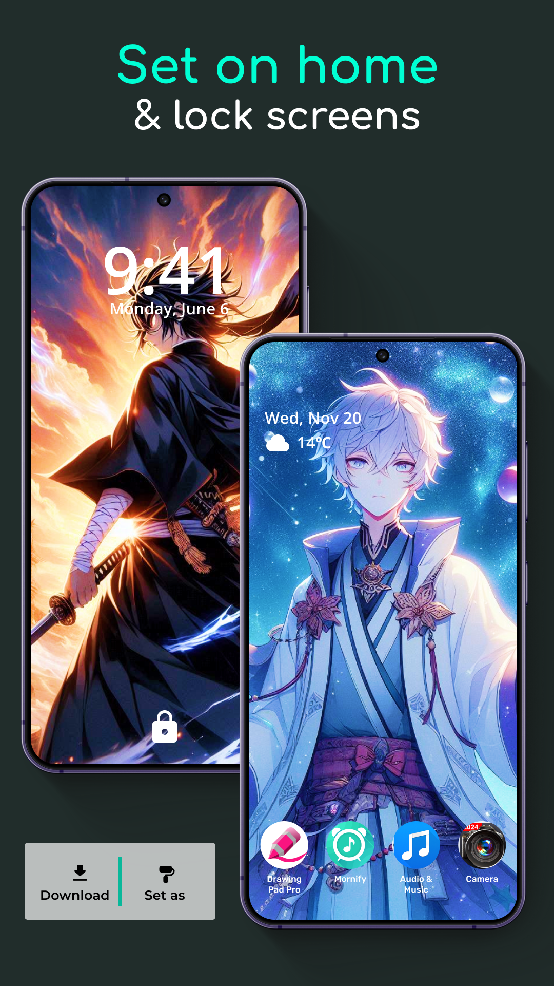 اسکرین شات 6 برنامه Video Wall - Anime Wallpaper