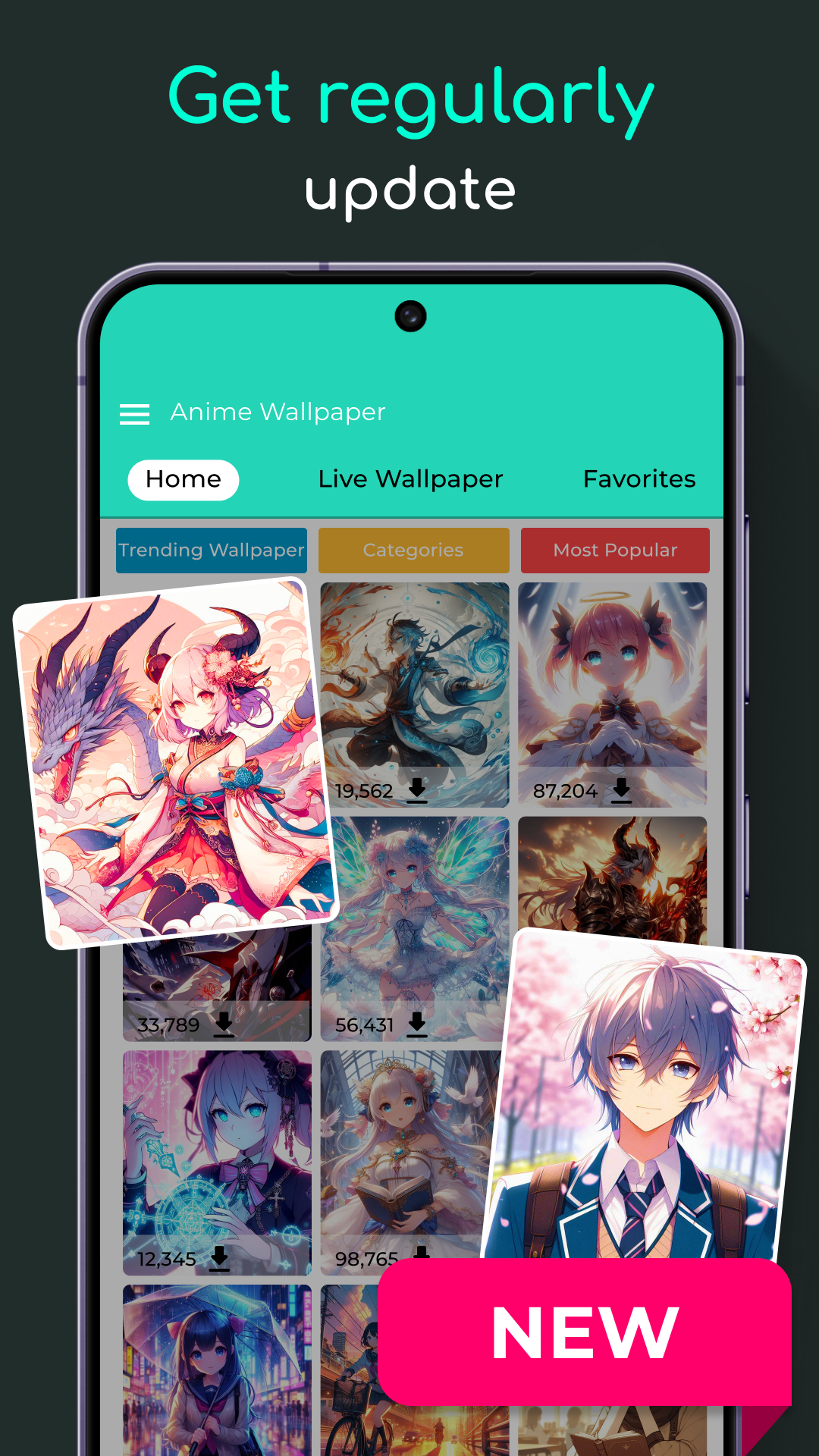 اسکرین شات 7 برنامه Video Wall - Anime Wallpaper