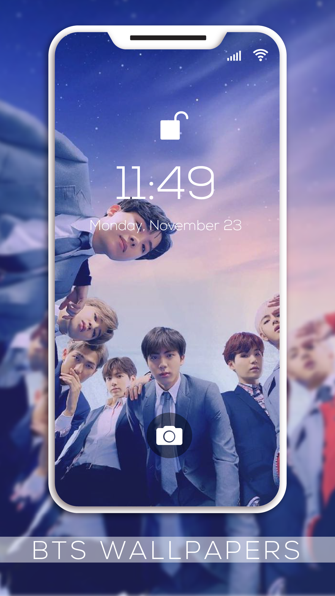 اسکرین شات 3 برنامه BTS Wallpaper