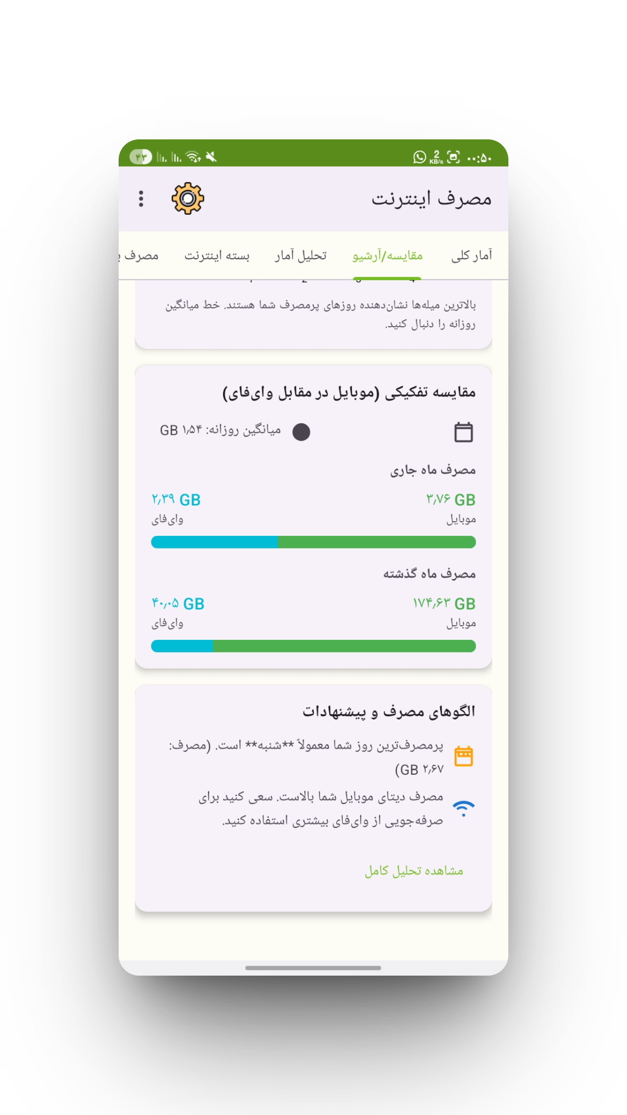 اسکرین شات 4 برنامه ‏دیتاگیر