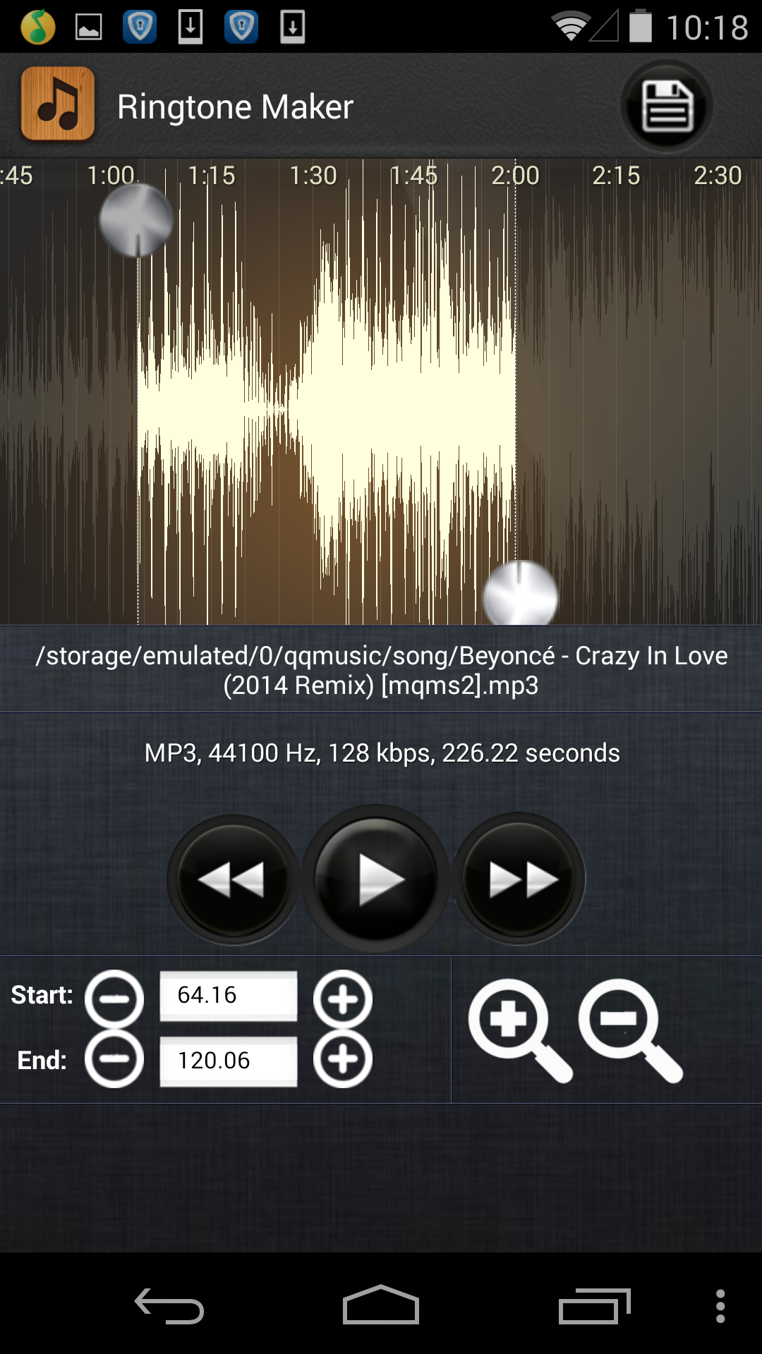 اسکرین شات 2 برنامه Ringtone Maker - MP3 Cutter