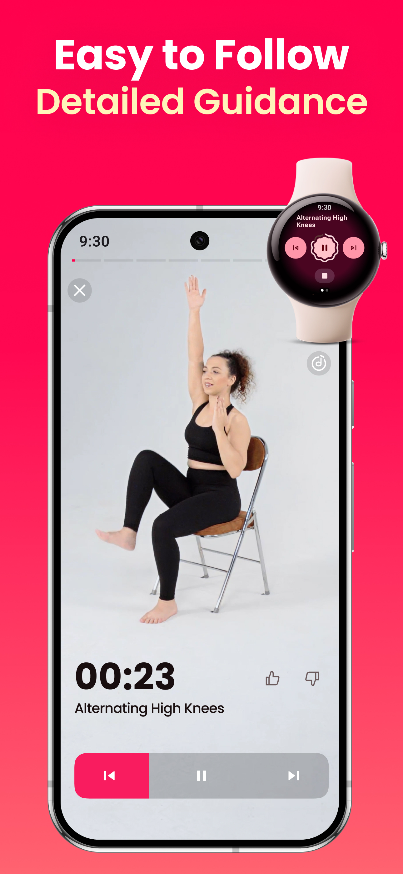 اسکرین شات 5 برنامه LazyFit: Chair Yoga & Pilates