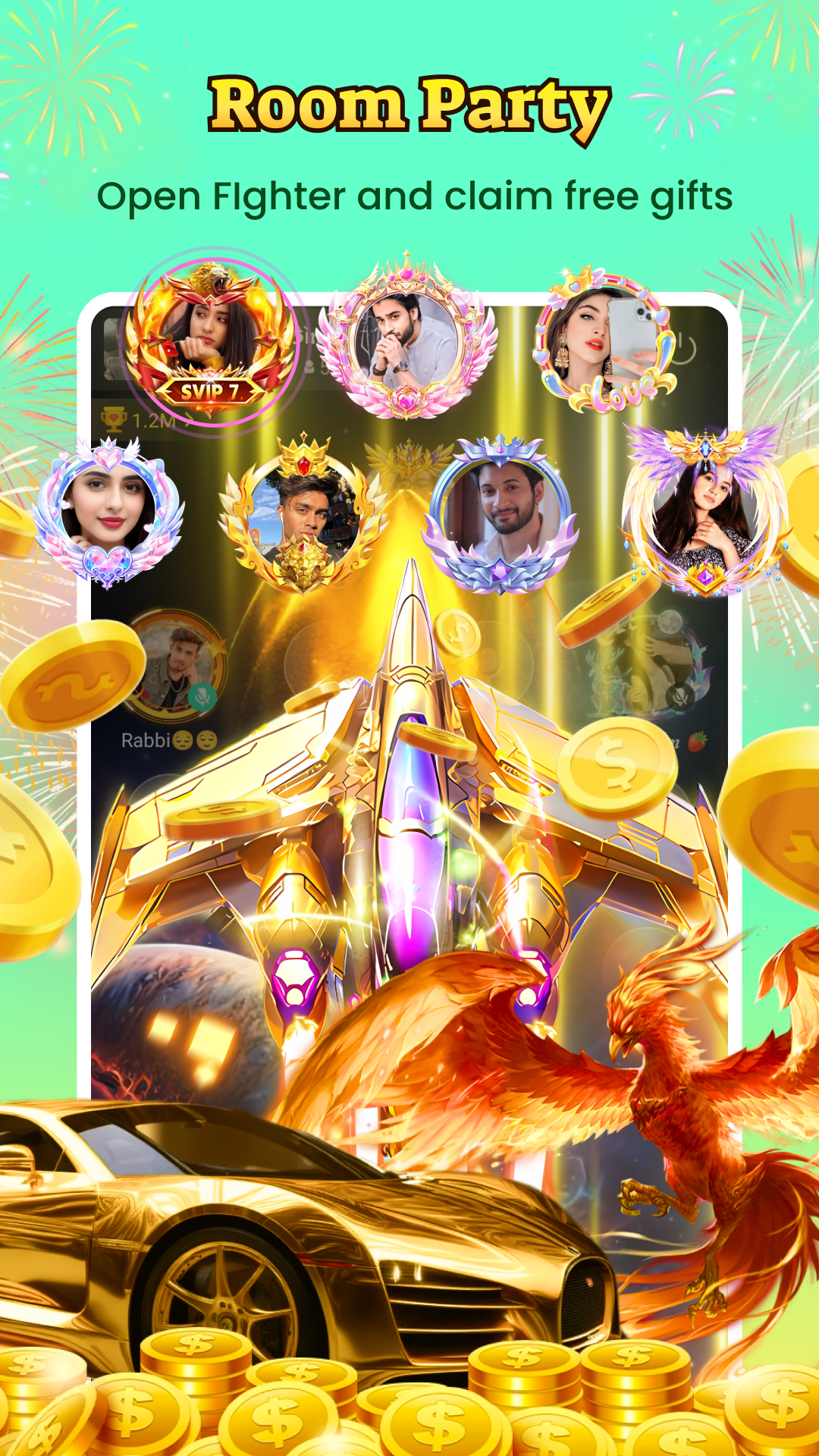 اسکرین شات 2 برنامه Hapi-Group Voice Chat Rooms