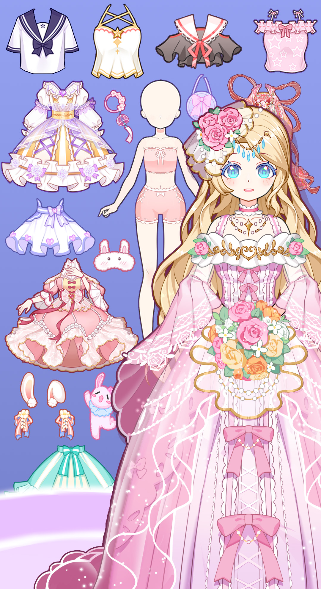 اسکرین شات 3 بازی Anime Princess Dress Up Game