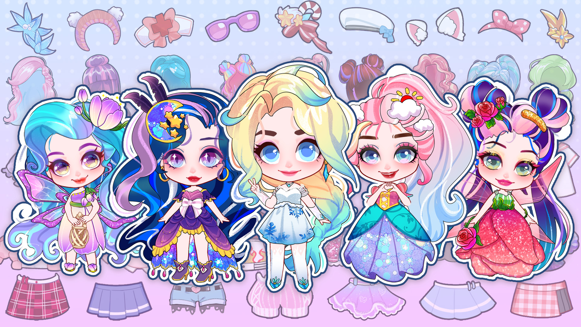 اسکرین شات 1 بازی Hair Doll 2：Dress Up Game