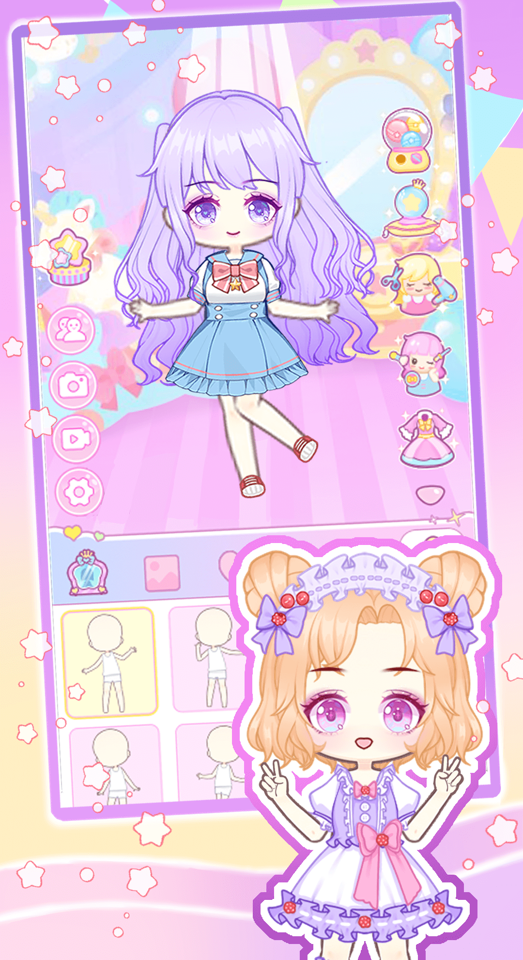 اسکرین شات 4 بازی Sweet Doll Dress Up Games