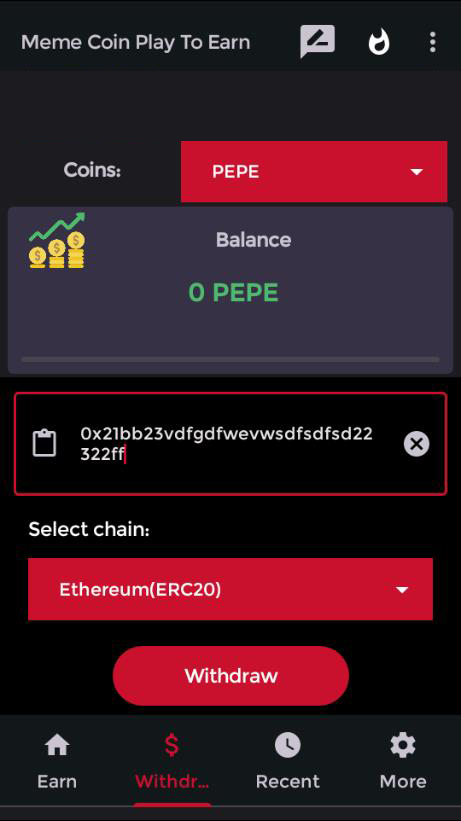 اسکرین شات 3 برنامه Meme Coin Play To Earn