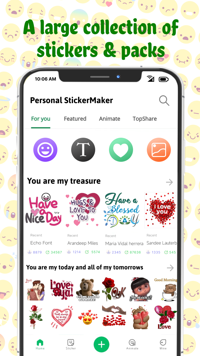 اسکرین شات 4 برنامه TextSticker for WAStickerApps