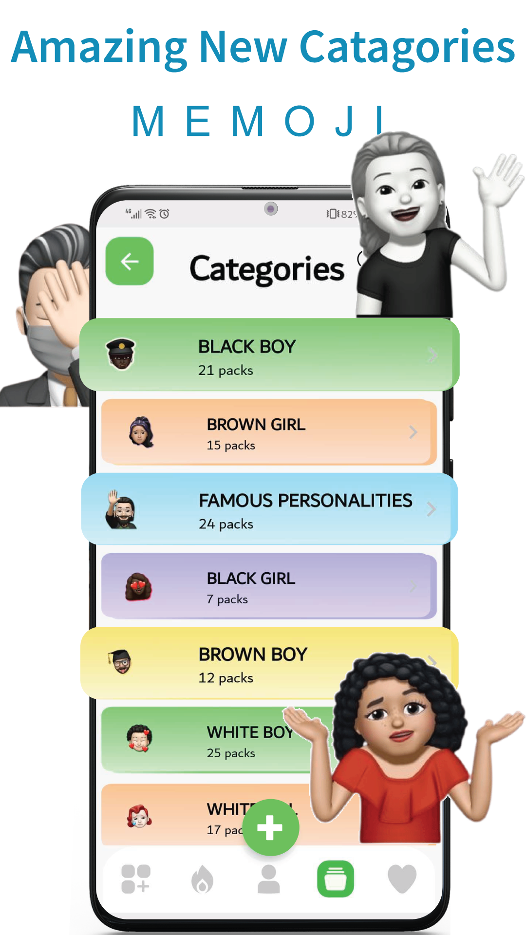 اسکرین شات 1 برنامه Memoji stickers for WhatsApp