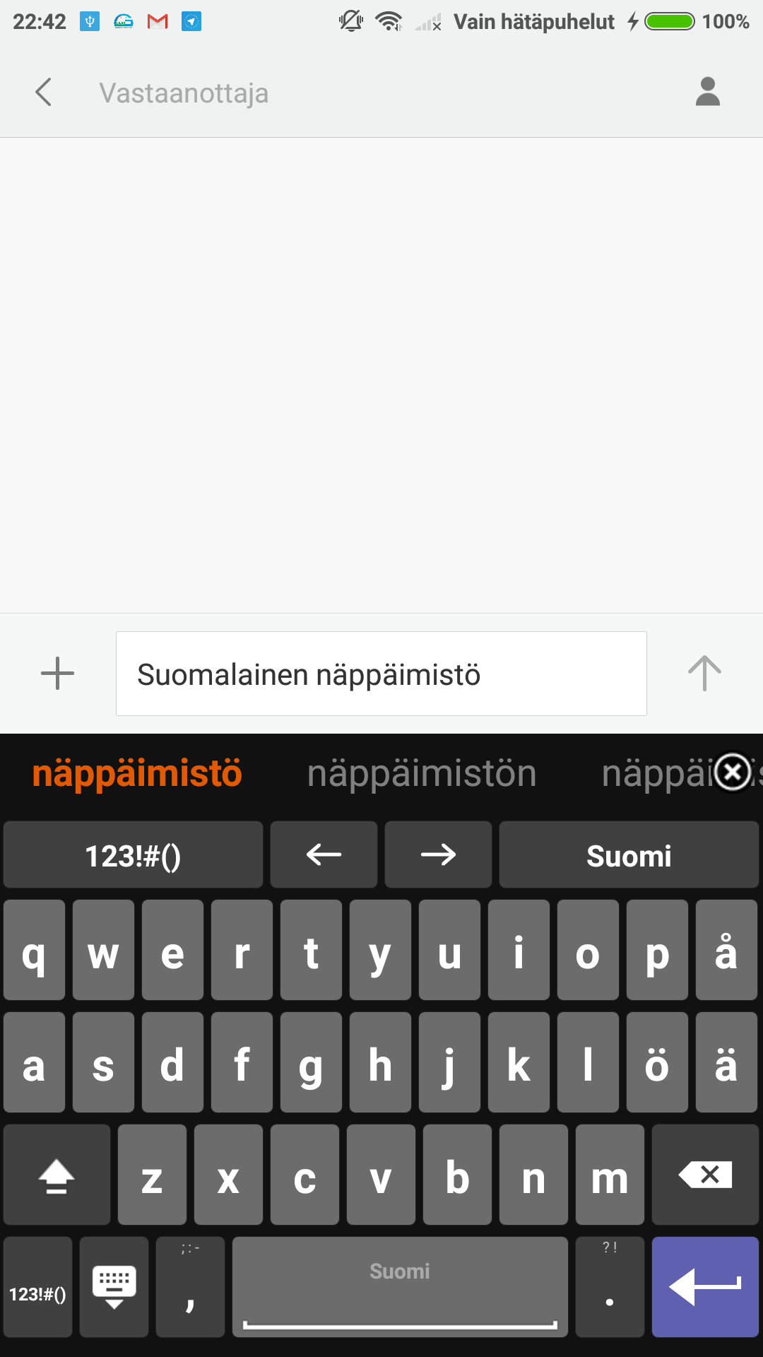 اسکرین شات 2 برنامه Finnish for AnySoftKeyboard