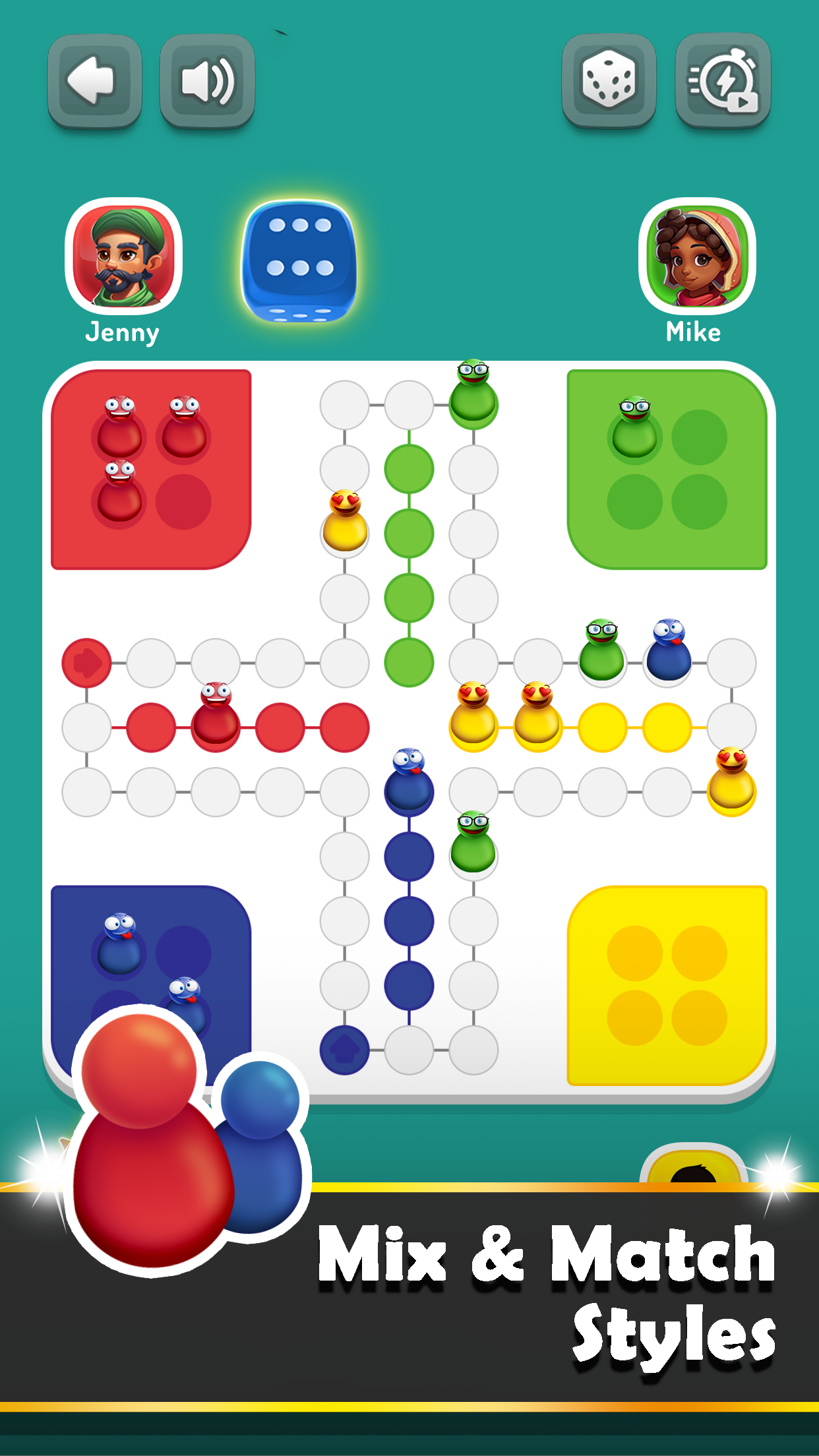 اسکرین شات 4 بازی Ludo Trouble: Family Board Fun