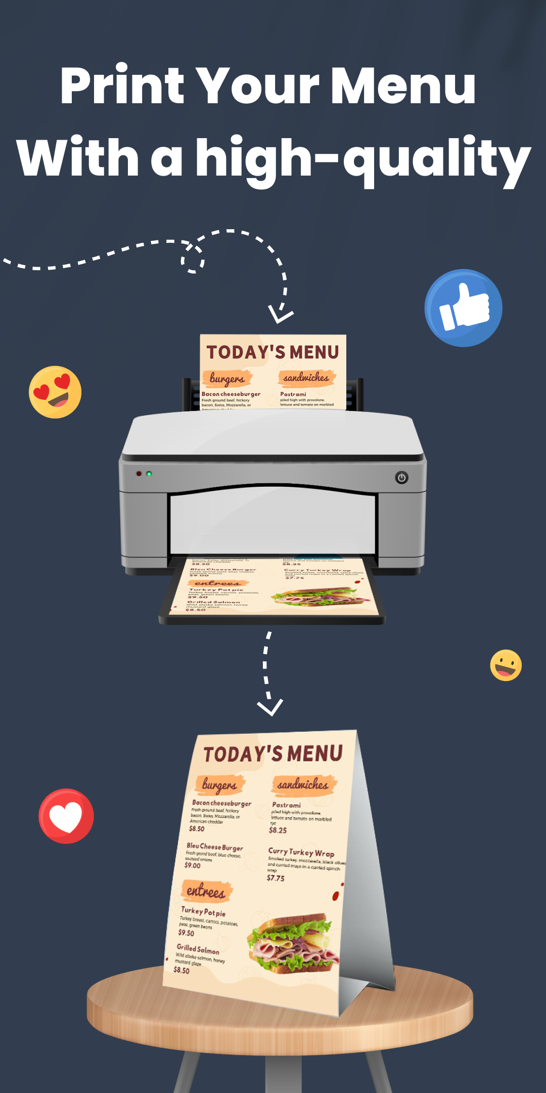 اسکرین شات 3 برنامه Menu Maker, Menu Templates