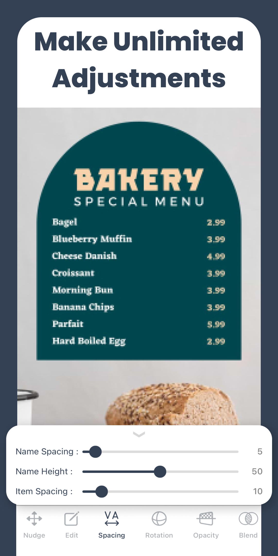اسکرین شات 7 برنامه Menu Maker, Menu Templates