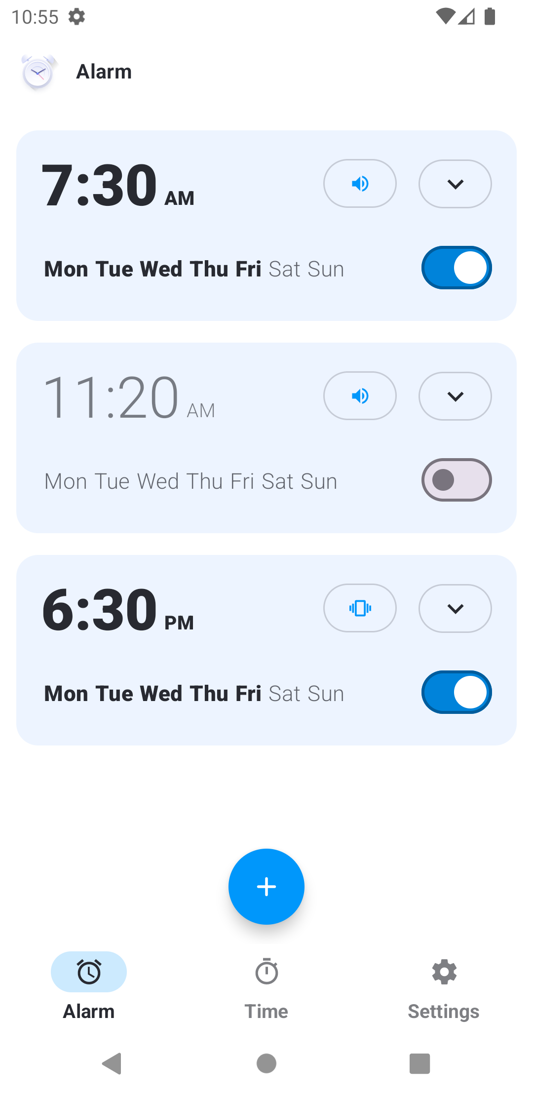 اسکرین شات 2 برنامه Sleepo: Minimalist alarm clock