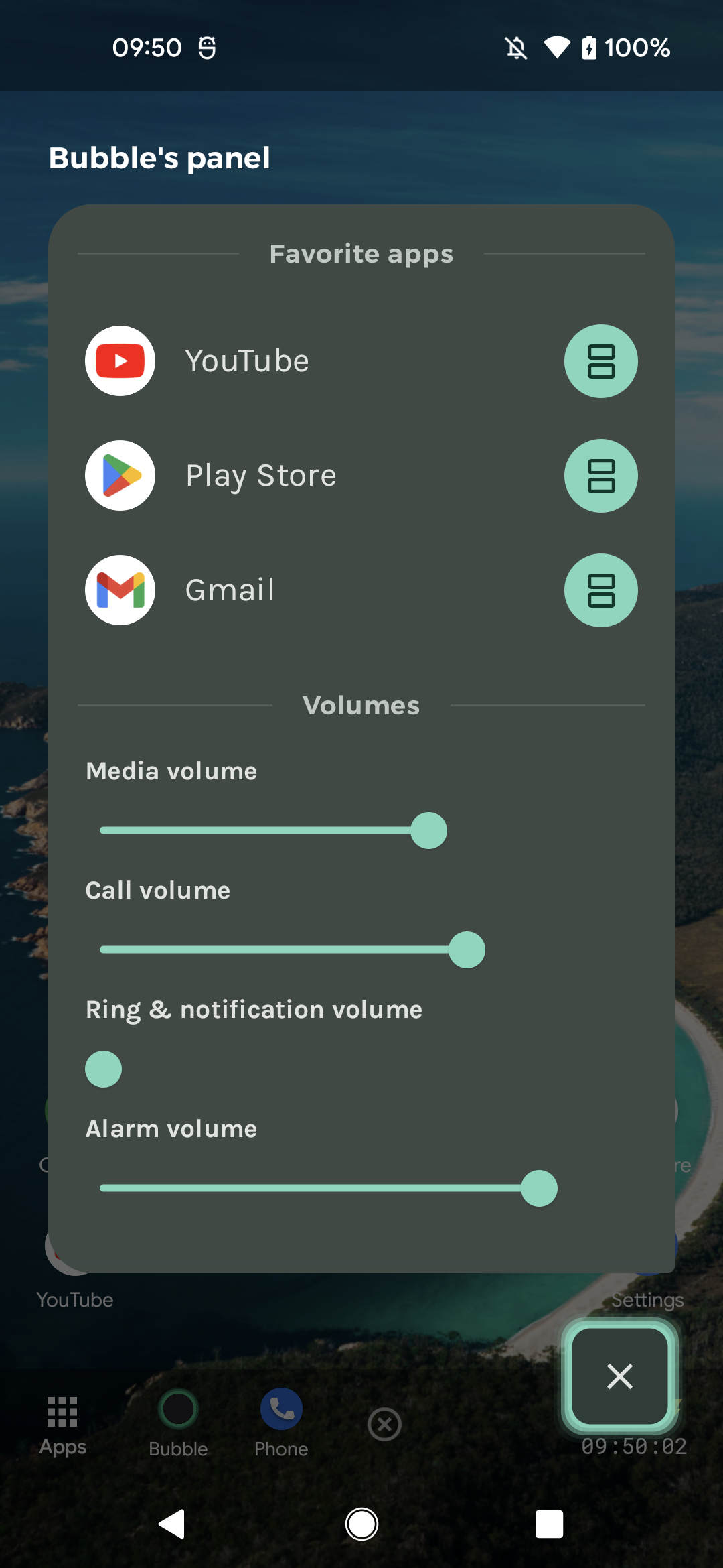اسکرین شات 2 برنامه Bubble: Apps in split screen