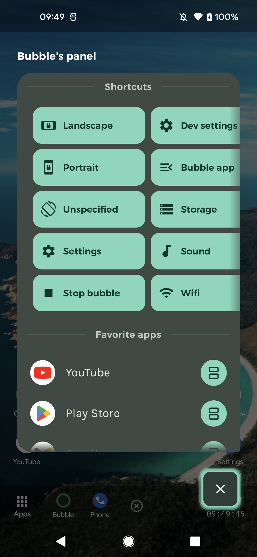 اسکرین شات 1 برنامه Bubble: Apps in split screen