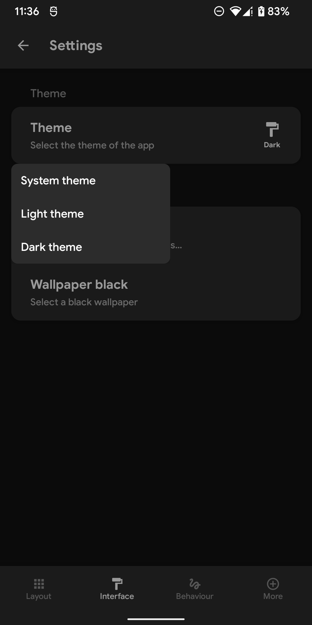 اسکرین شات 6 برنامه Launcher panda: Dark mode app