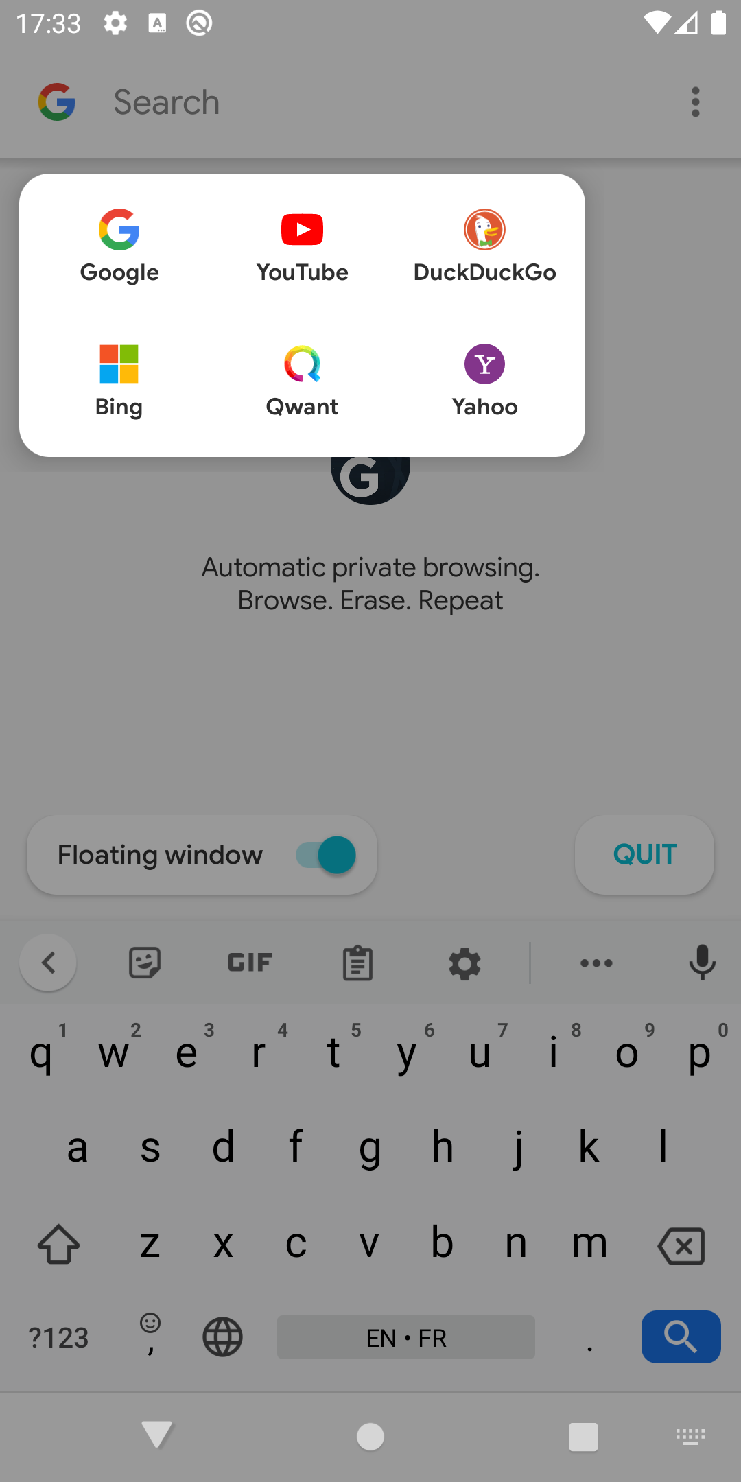 اسکرین شات 5 برنامه G Web: Focus Internet Browser