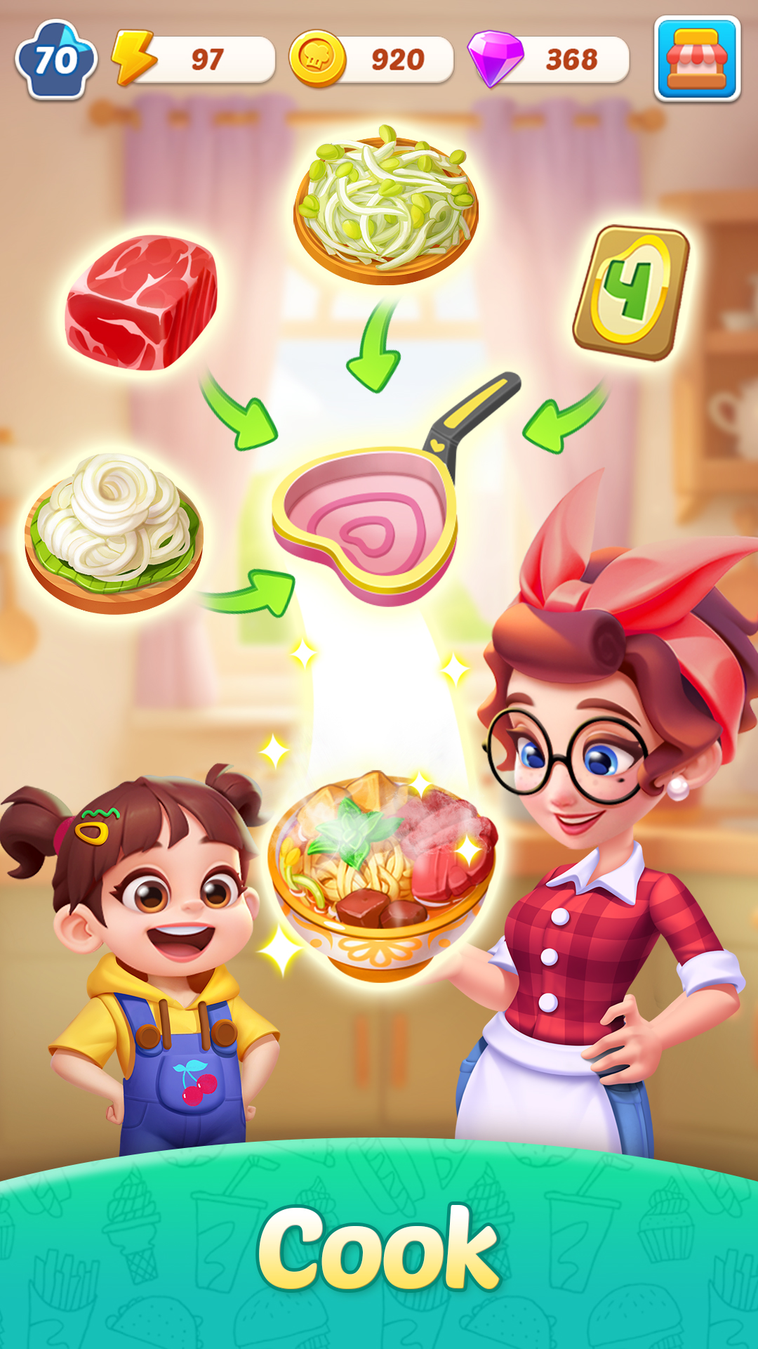 اسکرین شات 2 بازی Merge Cooking®