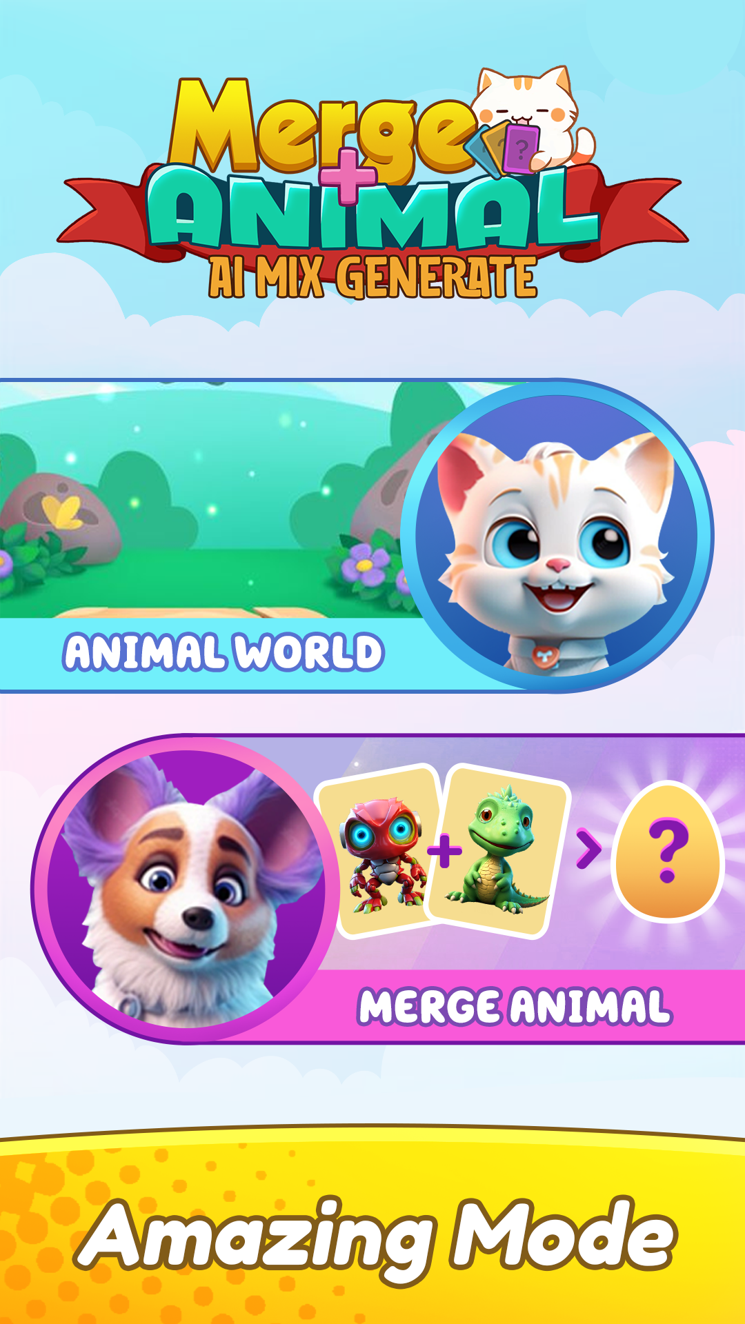 اسکرین شات 1 بازی Merge Animal : AI Mix Generate
