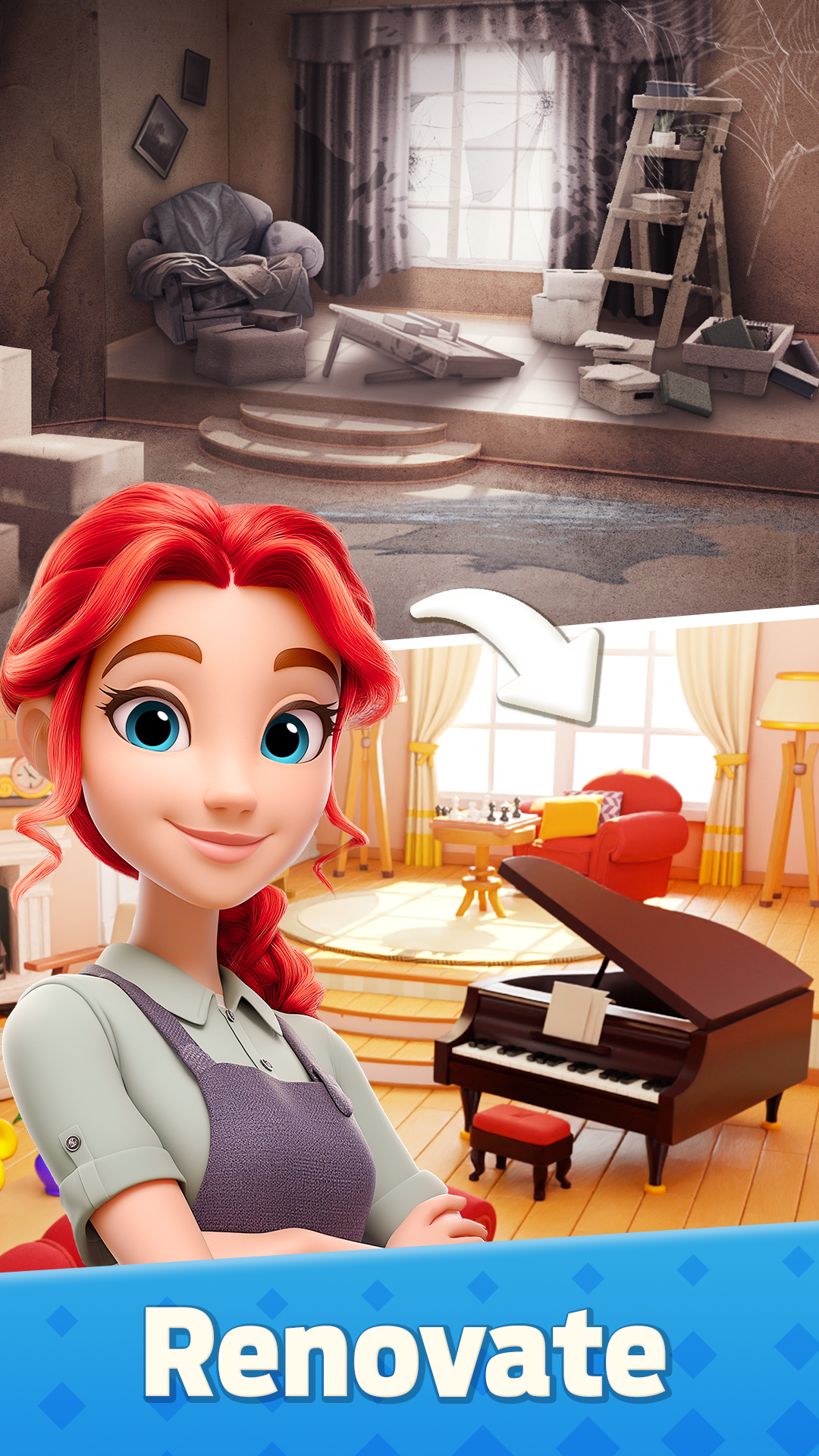 اسکرین شات 5 بازی Mergedom: Home Design & Merge